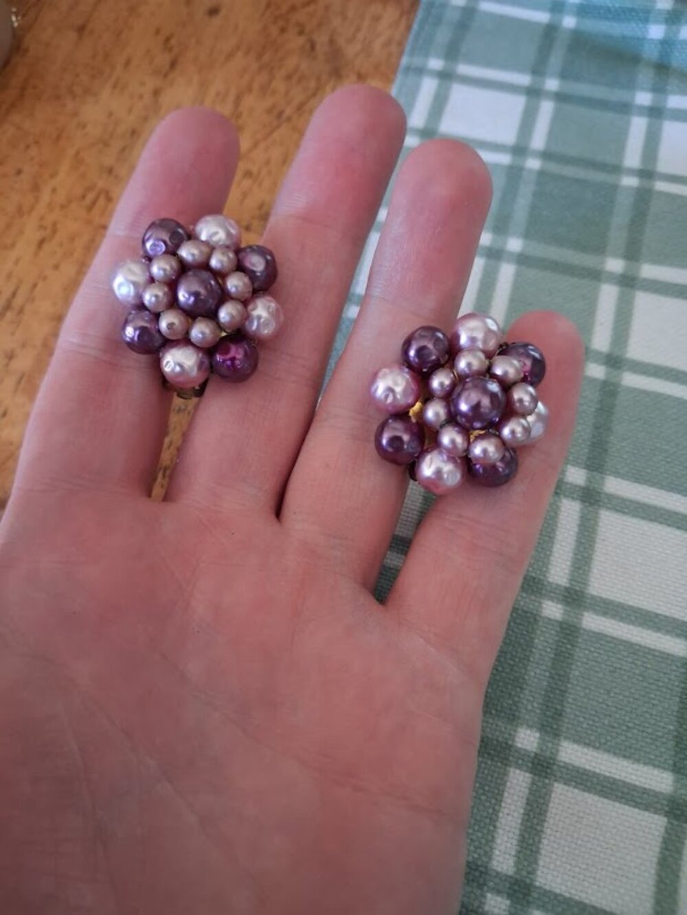 Vintage Japan made clip on earrings